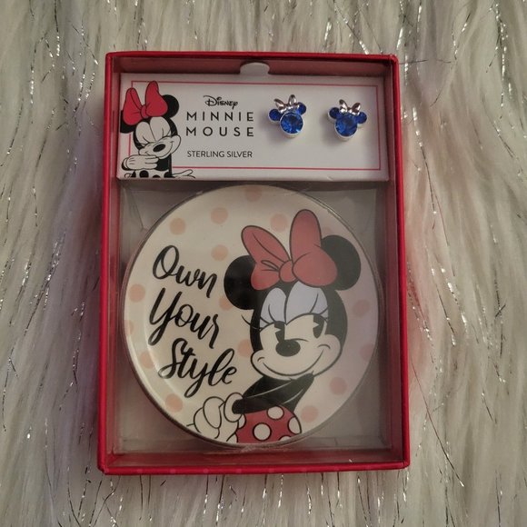 Disney Jewelry - Disney Minnie Mouse Stud Earring and Trinket Dish Set